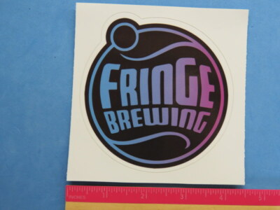 Beer Brewery STICKER ~ FRINGE Brewing Company ~ Ferndale, WASHINGTON Breweriana