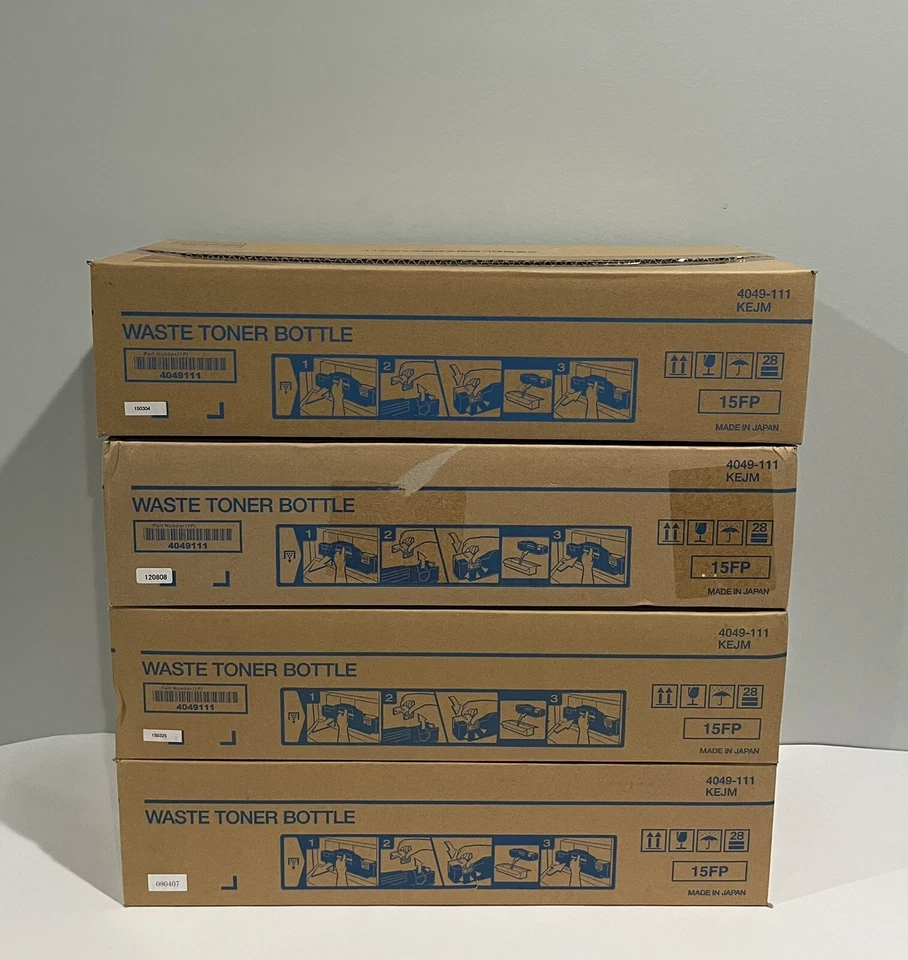 Genuine Konica Minolta 4049-111 Waste Toner Container Bottle Lot of 4 - Image 2 of 4