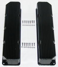 1976-87 Jeep Amc Black Fabricated Aluminum Fin Valve Covers V8 304 360 390 401 1976-87 Jeep Amc Black Fabricated Aluminum Fin Valve Covers V8 304 360 390 401
