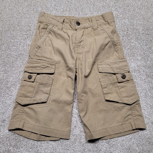 DKNY Cargo Shorts Boys 4 Beige Khaki Adjustable Waist Hiking Camping Outdoor