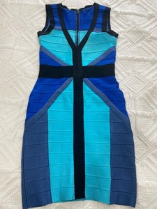 blue bandage dress