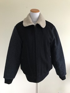 368 New Jcrew Men S Wallace Barnes Sherpa Collar Wool Bomber
