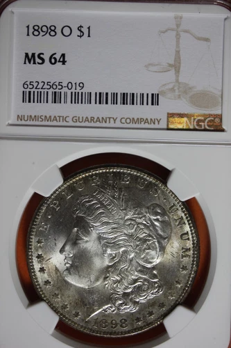 1898 O- NGC MS64 MORGAN SILVER DOLLAR #B42581