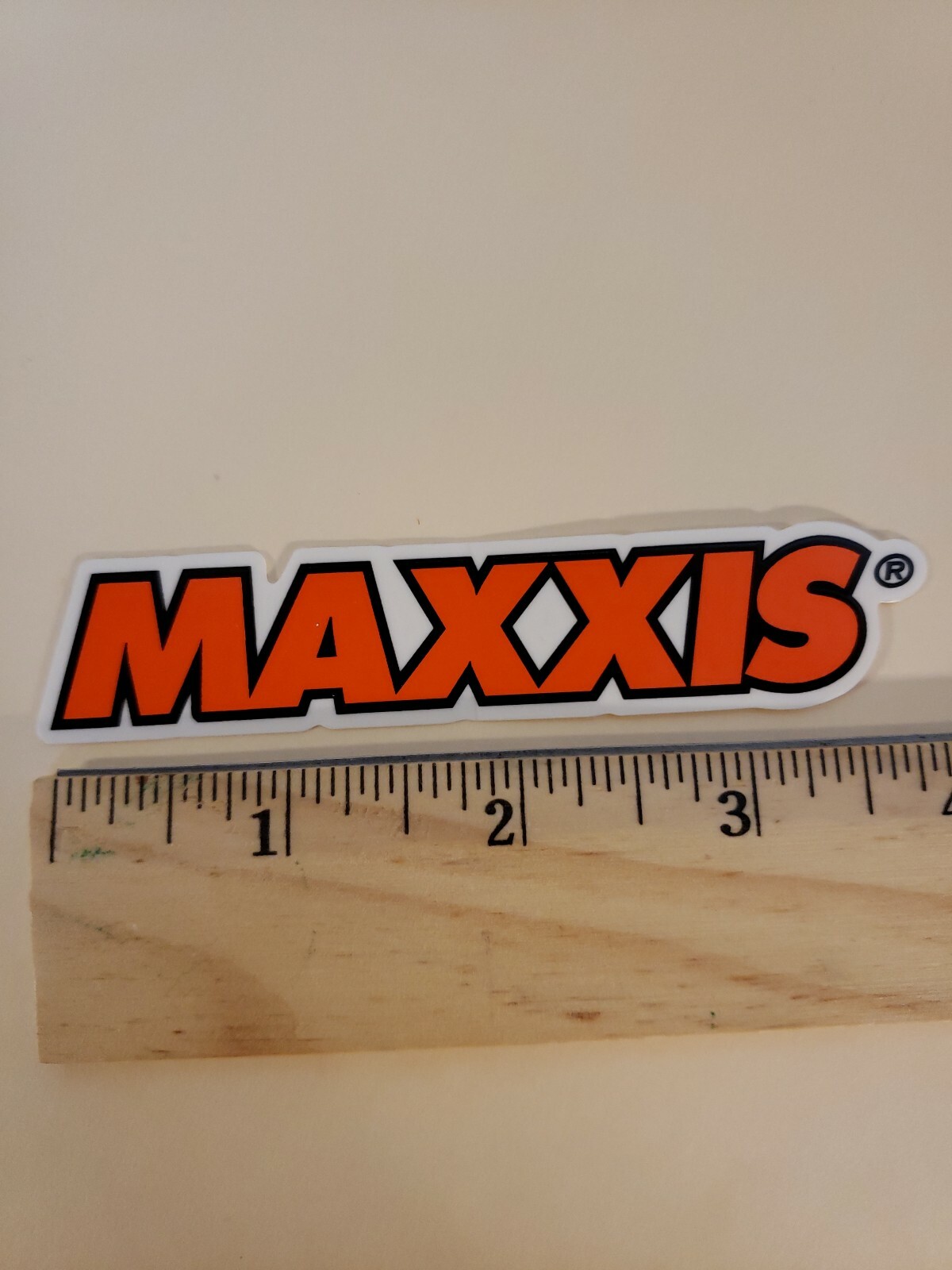 3.75" Maxxis Tires Mx cycles  MTB BICYCLES BIKE FRAME ride  STICKER DECAL orange