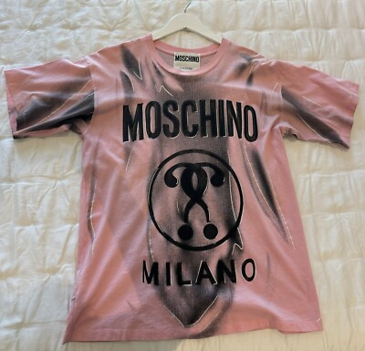 Moschino Milano Oversize Tee Shirt Short Sleeve Women Size 2