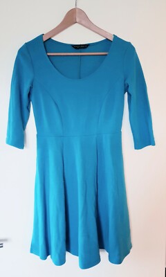 Kleid Langarm von DOROTHY PERKINS Gr. 36 Petrol Grün Blau Neu