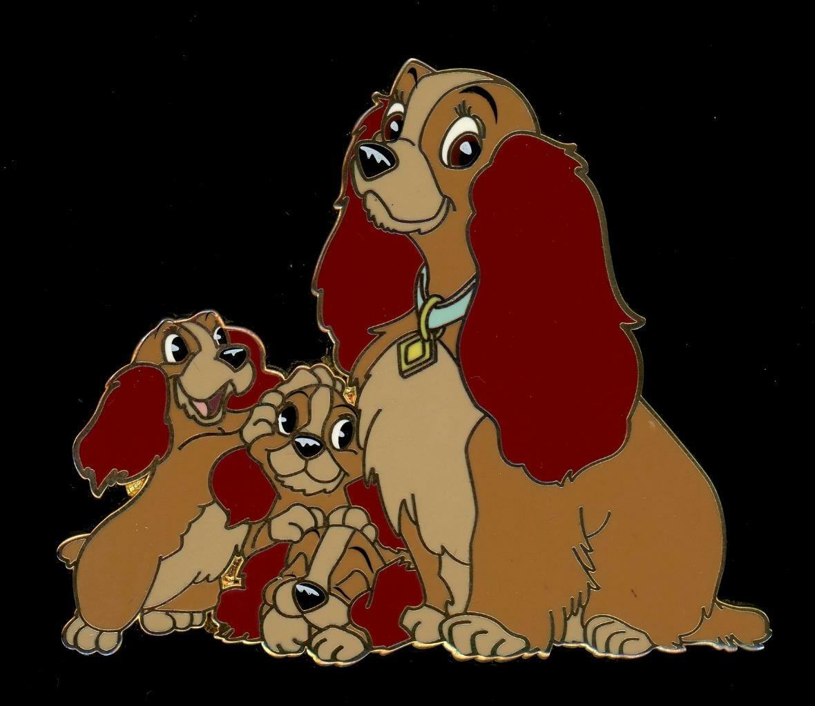 ACME HotArt Family Portrait 1 Lady with Puppies LE Disney Pin 130276