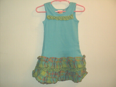 NEW Le Fromage et L'Orange Infant Girl's 18 Months Dress Sleeveless Ruffles