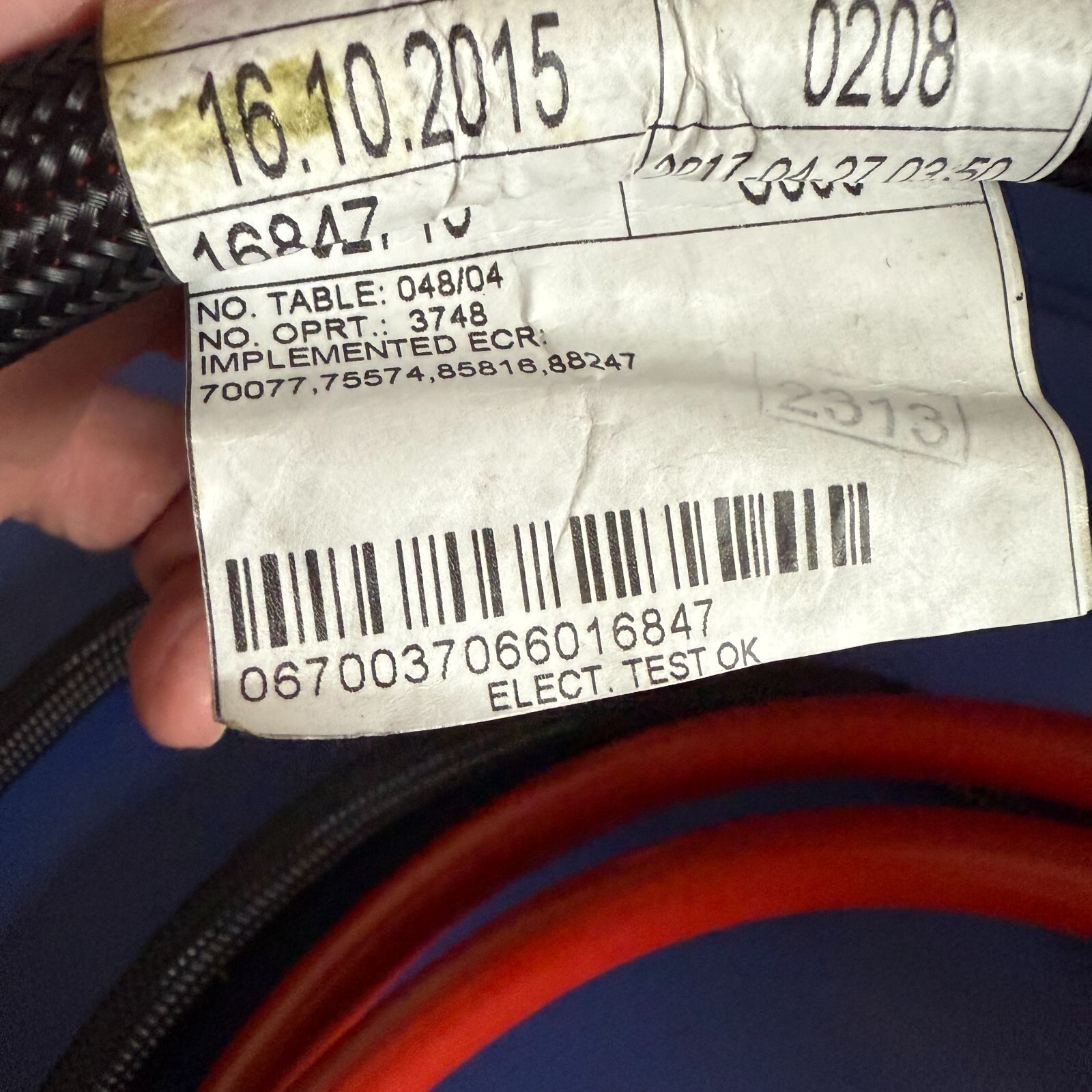 MASERATI GHIBLI BATTERY POSITIVE POLE CABLE 2014 2015 2016 2017 670037066 OEM