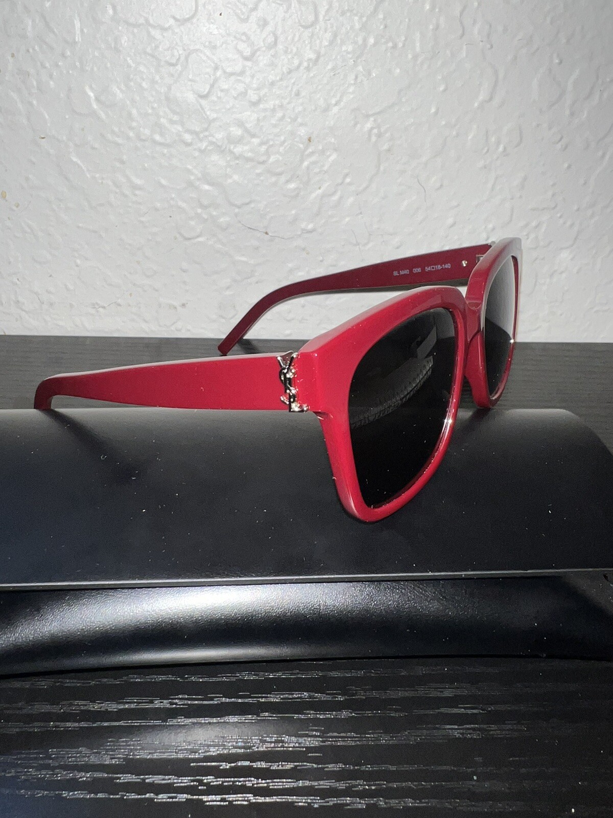 Occhiali da sole donna Saint Laurent SL M40 rettangolari bordeaux