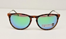 Foster Grant SUN LUV "Choose Happy 201" Brown Tortoise Grn Mir Sunglasses 100 UV