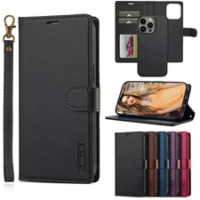 2 in 1 PU Leather Magnetic Stand Removable Folio Case fr iPhone 16 ProMax 16e 15