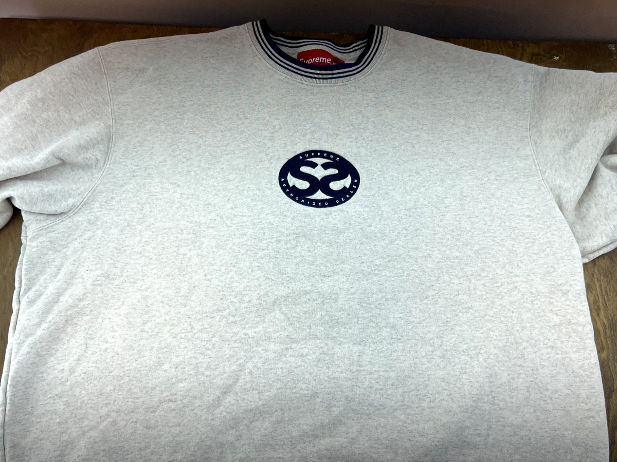 SUPREME AUTHORIZED DEALER SWEATER Tan/Blue New York City SUPREME AUTHORIZED DEALER SWEATER Tan/Blue New York City