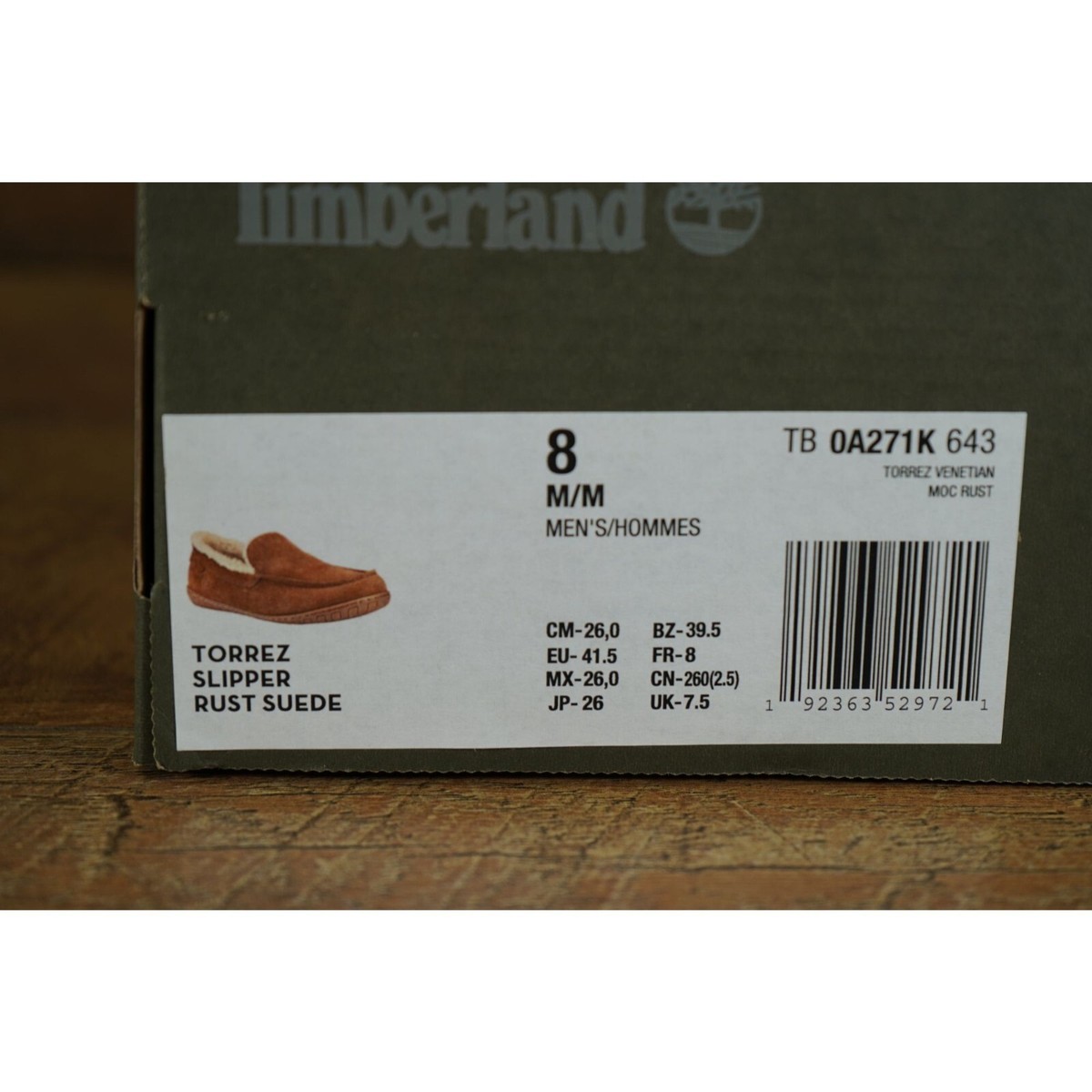 Timberland Torrez Venetian Faux Fur Lined Slipper Moc Rust 
