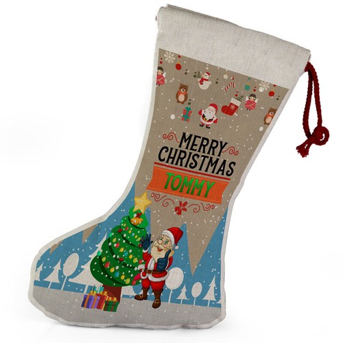Personalisierte Baumdekoration Geschenk beliebiger Name Weihnachtsstrumpf Geschenk 9 - Bild 7 von 22