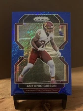 2021 Prizm Antonio Gibson /25 BLUE SHIMMER PRIZM SSP No. 212 Washington Redskins