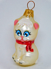 Hand-Blown Glass Ornament Cat Christmas Tree Decoration 2.5" Ukraine 2022
