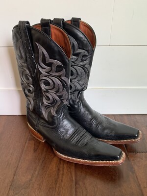 EUC Men s Twinstone Gold Collection Black Leather Boots - Size US 8