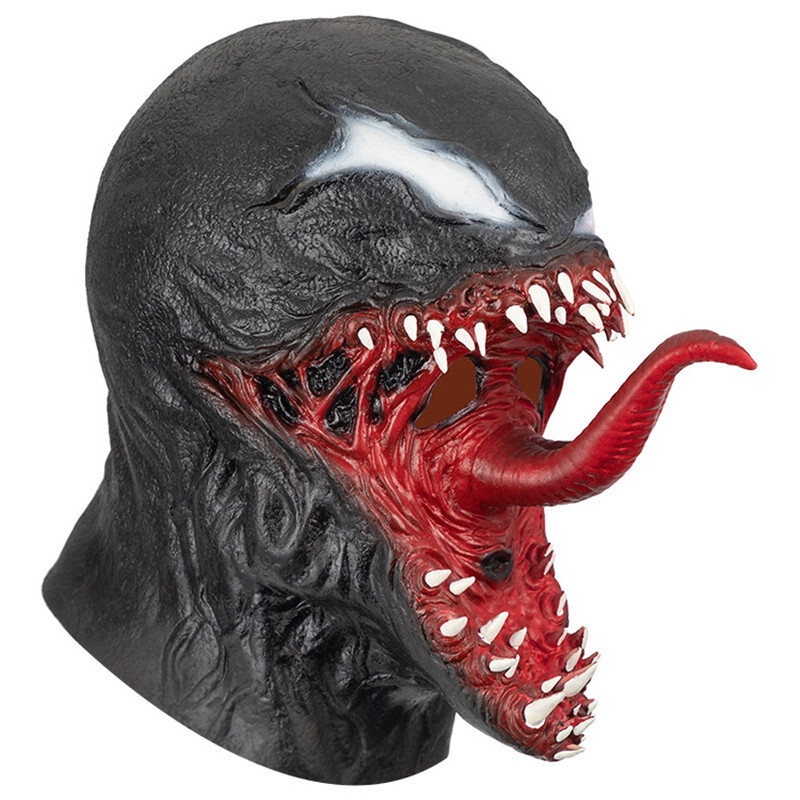 HULK Veneno Máscara de Halloween Juegos con disfraces Máscaras de utilería Látex Casco para adultos para fiesta