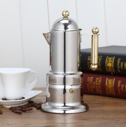 Kocher Mokka-Kaffeekanne aus Edelstahl Espresso Kaffee Percolator Home Cafe DHL - Bild 1 von 10
