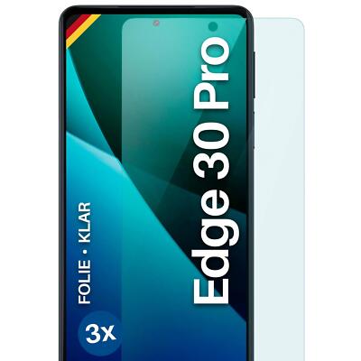 3x Schutzfolie für Motorola Edge 30 Pro Displayschutz HD Klar flexibel kein Glas