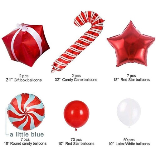 Christmas Balloon Arch Party Kit 142pcs, Garland Set, DIY Xmas House Decorations - Picture 3 of 4