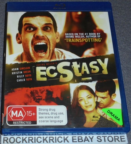 ECSTASY BLU-RAY ADAM SINCLAIR, KRISTIN KREUK, BILLY BOYD, CARLO ROTA EX-RENTAL - Picture 1 of 2