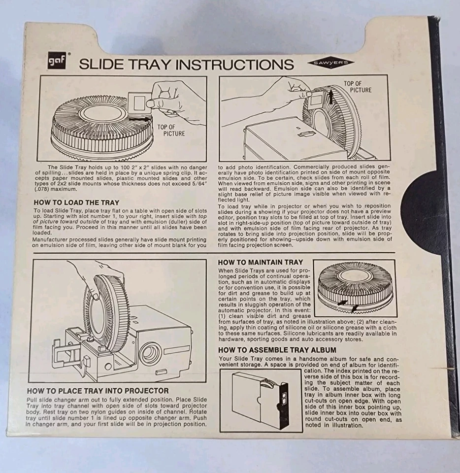 Bandeja deslizante GAF Rototray 100 vintage carrusel giratorio color blanco roto con funda Foto 3 de 4