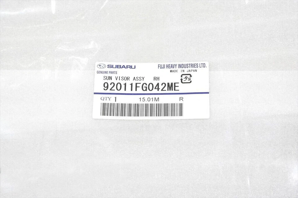 OEM NEW 2008-2014 Subaru Impreza Right Interior Sun Visor w/ Mirror 92011FG042ME - Image 4 of 4