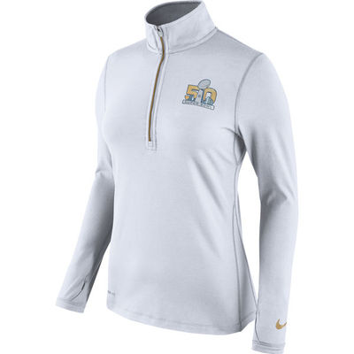 743547-100 New with tag Nike women half zip Element Super bowl 50 football Shirt