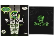 8.5"x10" Skunk Sack Storage Bag X-Large BLACK Air/Water Tight. 6 BAG