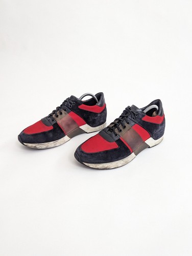 PORSCHE DESIGN London S2 Nylon Suede Runners Sneakers - Black Red - US 10.5 - Picture 5 of 12