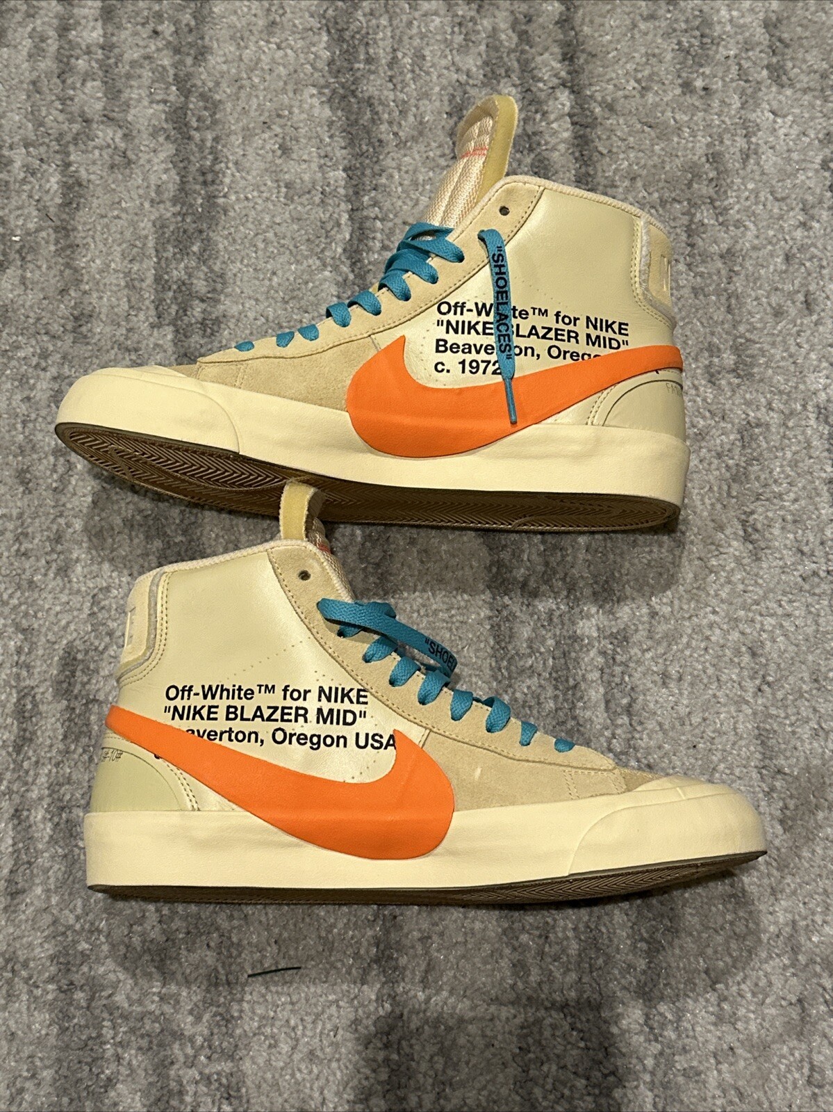 OFF WHITE X NIKE Taglia 10 Nike Blazer Mid x BIANCO SPORCO All Hallows Eve 2018 AA3832 700