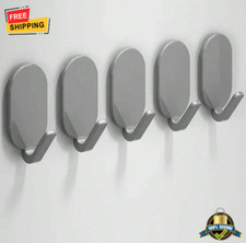 5pcs Heavy-Duty Adhesive Hooks - No Drilling, Ideal for Bathroom  Home Use