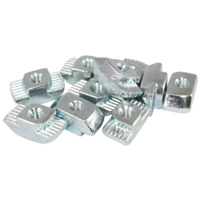 10x Hammermutter Nut 10 - Typ B - Steg 3,0 mm, Stahl verzinkt