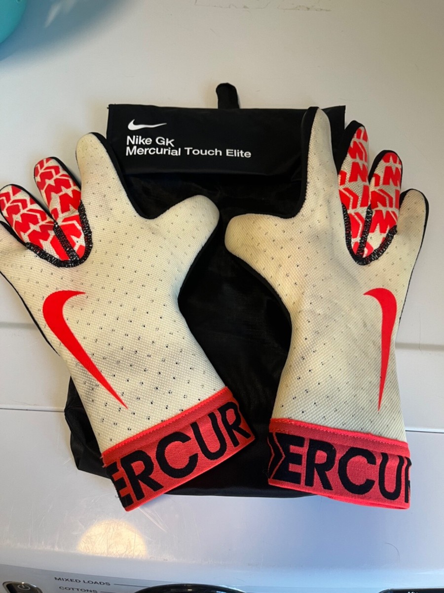 Nike Mercurial Touch Elite Goalkeeper Gloves Red/White | eBay