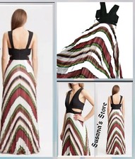 NWT BCBGMAXAZRIA SIZE 2 MARYNA PLEATED MAXI GOWN DRESS