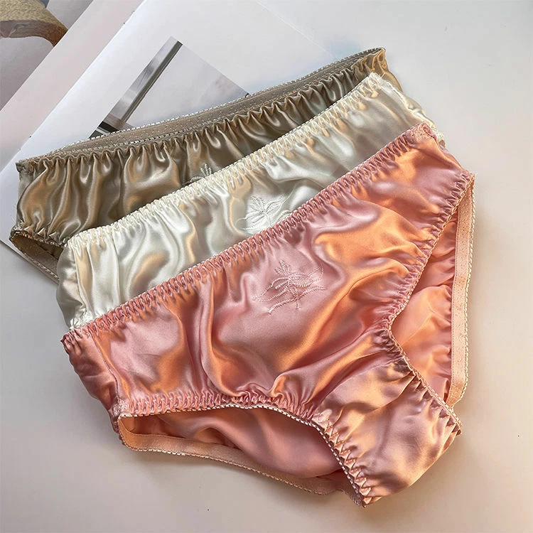 3 пары женских трусов из 100% шелка нижнее белье нижнее белье белье оптовая продажа XL бедра 35 дюймов - Изображение 2 из 4