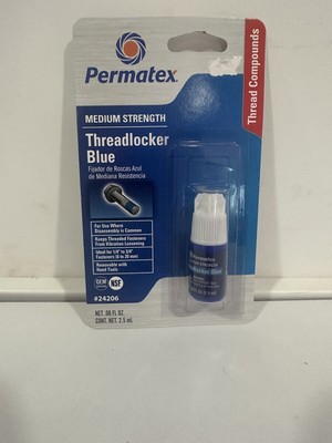 Permatex 24206 Threadlocker Medium Strength, Blue - 2.5 ML