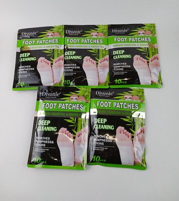 5 PACK NUSUNIE FOOT PATCHES DEEP CLEANING REMOVES DAMPNESS & TOXINS 10 PIECES