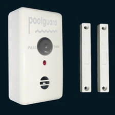 Poolguard GAPT-2 Outdoor Safety Swimming Pool Gate Alarm,White