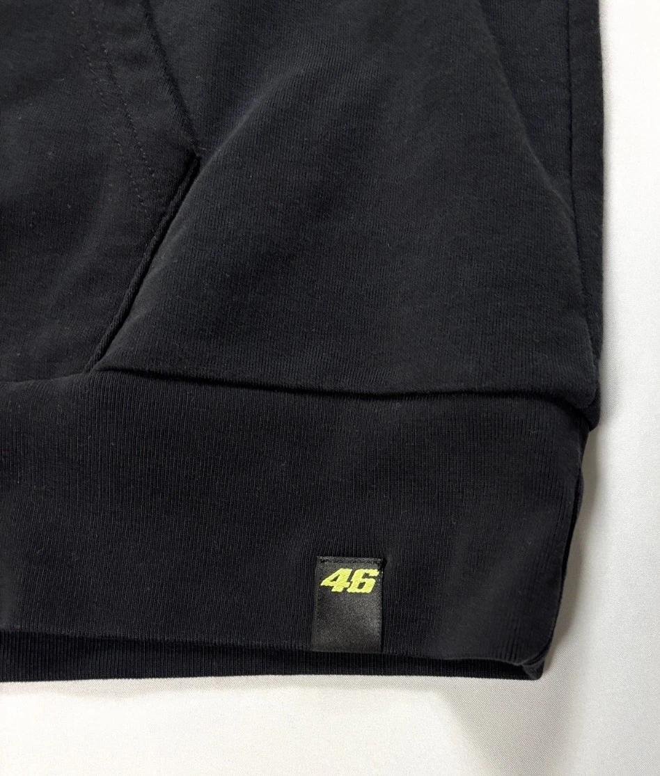 Felpa con cappuccio ufficiale Valentino Rossi 46 nera gialla taglia XXL VR46 racing