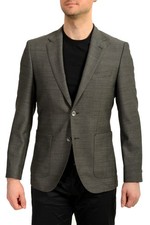 Hugo Boss Men's "Janson7" Regular Fit 100 Wool Gray Blazer US 38R IT 48R