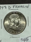 1948D GEM / BU / 95% BL with Edge Toning  FRANKLIN HALF DOLLAR