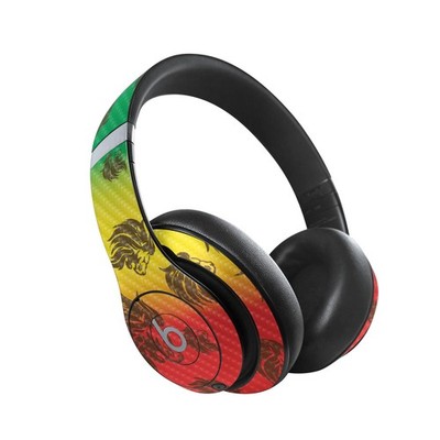 MightySkins Carbon Fiber Skin Compatible with Beats Studio Pro - Rasta Lion | Pr