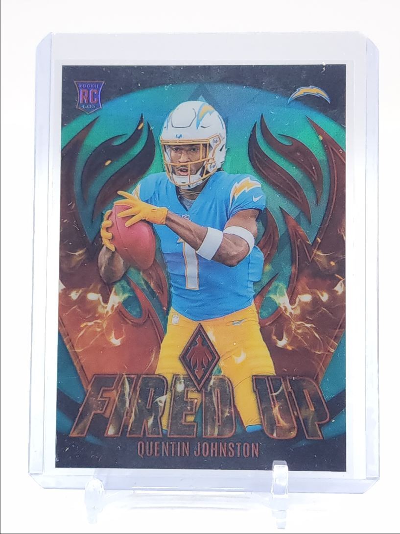 QUENTIN JOHNSTON 2023 PHOENIX FOOTBALL ROOKIE FIRED UP TEAL RC /125 Q3290
