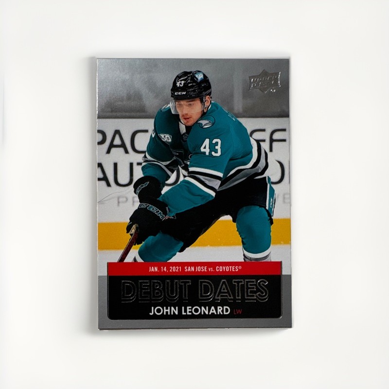 Upper Deck Debut Dates Insert John Leonard San Jose Sharks 2021-22 #DD-6