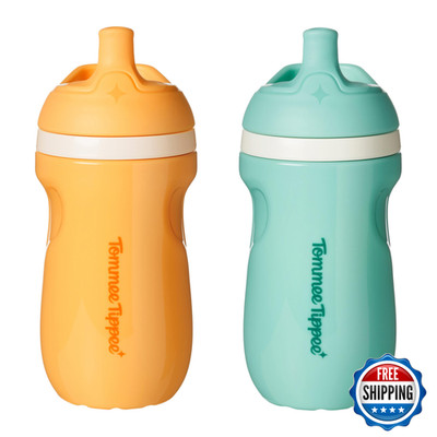 Tommee Tippee Insulated 9Oz Sporty Spout Toddler Water Bottle No Spill Sippy