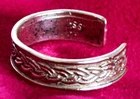 Vintage 925 Sterling Silver Celtic Braid Toe Ring Size 5 Adjustable