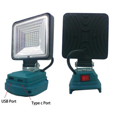 Wiederaufladbare LED Außen Arbeitsleuchte mit Haken für BL1830 BL1840 Batterie